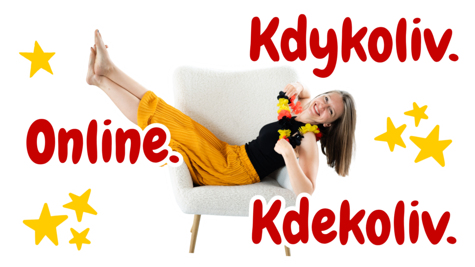 Lektorka a učitelka Michaela Nofftz Skopalová při online výuce němčiny